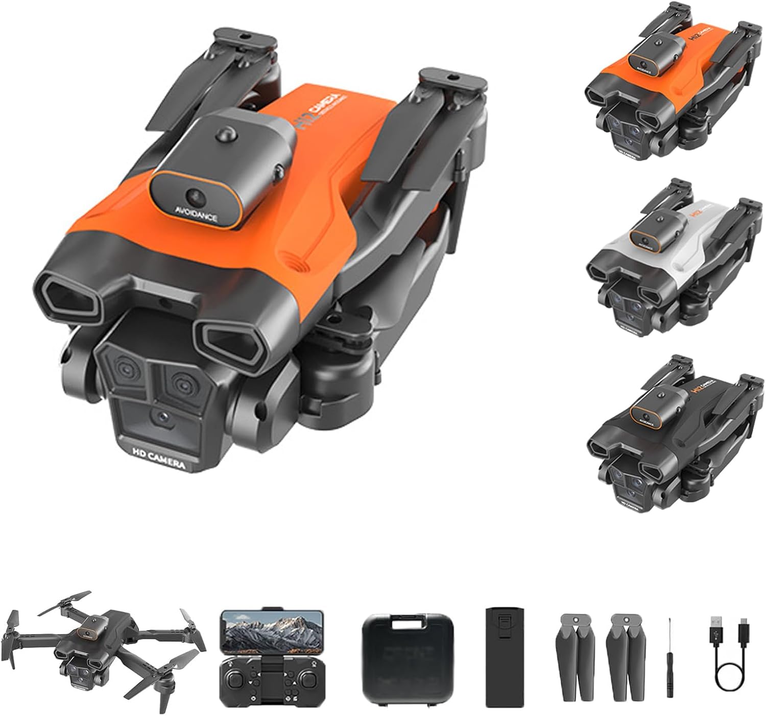 Lanus Triple Camera 8k Drone 2024 -Suitable for Beginners, Optical Flow Positioning Foldable Intelligent Obstacle Avoidance, Adjustable Lens One Touch Takeoff & Landing (Orange) Lanus Triple Camera 8k Drone 2024 -Suitable for Beginners, Optical Flow Positioning Foldable Intelligent Obstacle Avoidance, Adjustable Lens One Touch Takeoff & Landing (Orange)