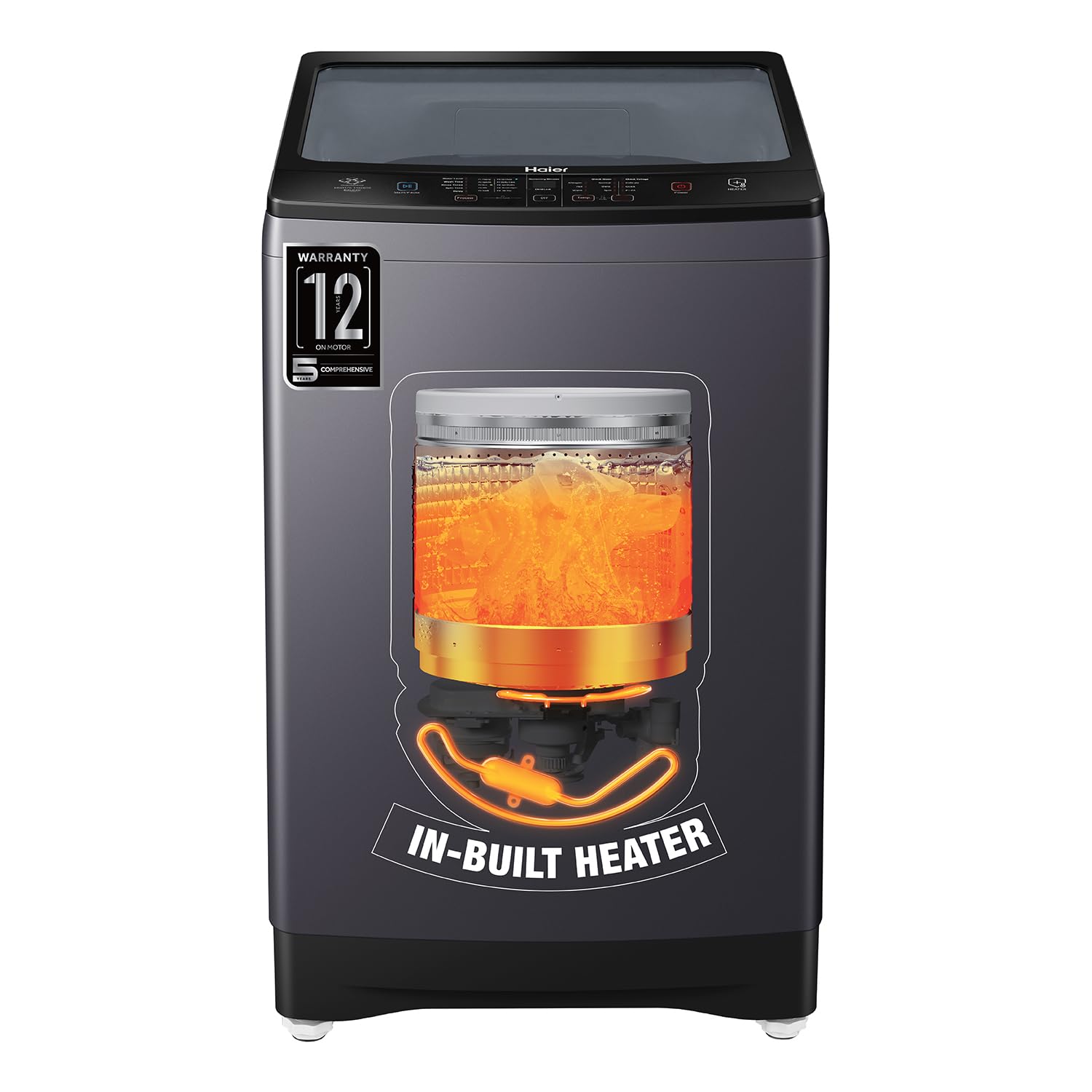 Haier 7.5 Kg 5 Star In-built Heater Fully Automatic Top Load Washing  Machine Appliance (2023 Model, HWM75-H826S6, Oceanus Wave Drum, Starry  Silver) : Amazon.in: Home u0026 Kitchen