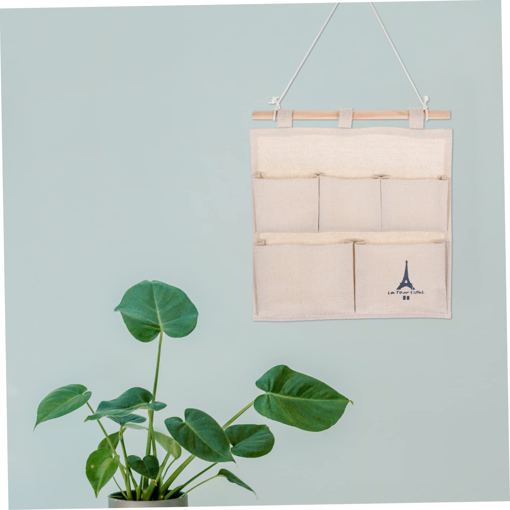 GLEAVI Wall Hanging Storage Bag with Multiple Pockets Organizer for Bathroom Room and More Breathable Easy to Clean for Sundries and Items
