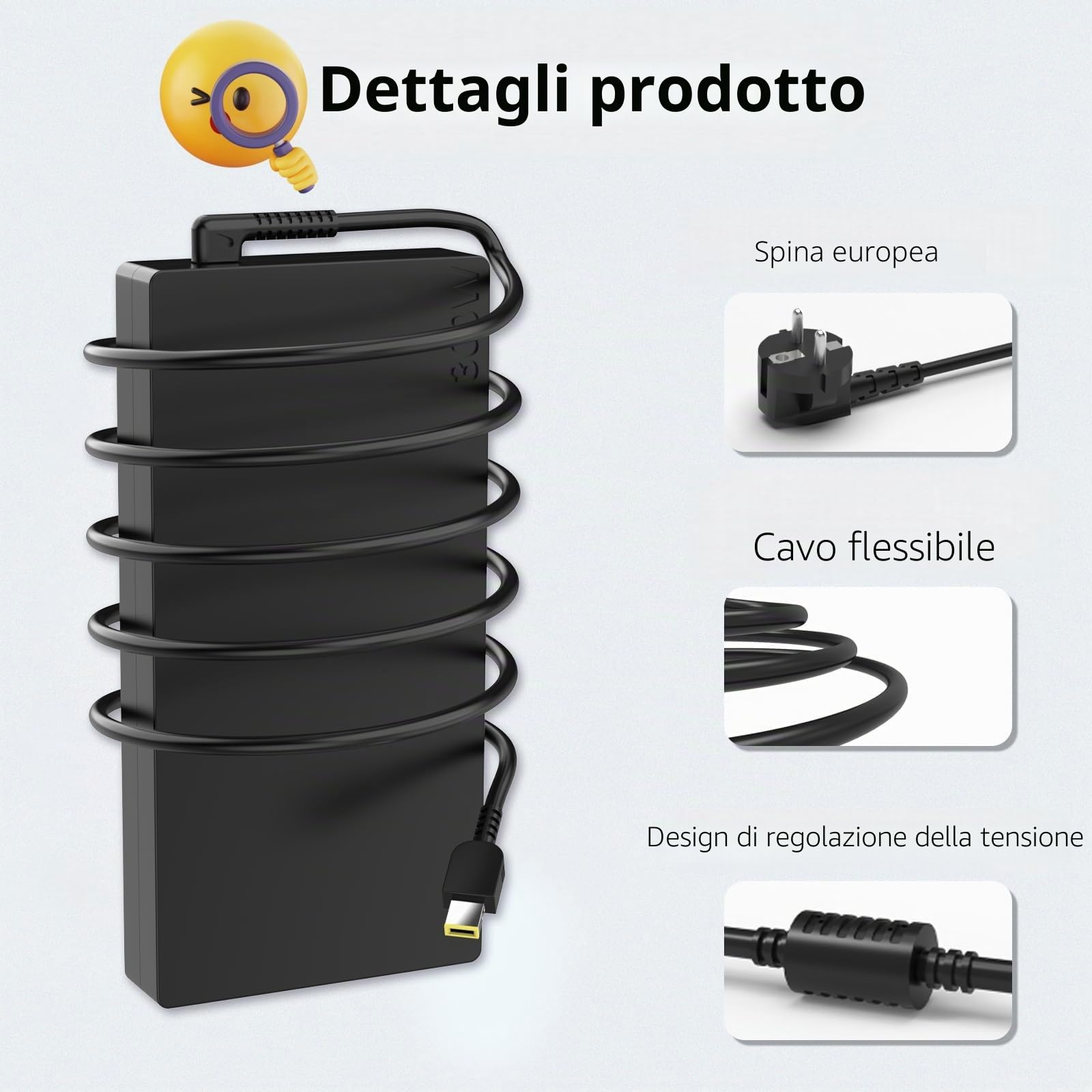 300W Caricatore Alimentatore per Lenovo Legion 5 Pro 5i 7 7i 9 15 16 17 C7 S7 IdeaPad Pro 5/5i Yoga AIO 7 9 7-27ACH6 ThinkCentre M70q Gen 3 GX21F23045 ADL300SDC3A Laptop Adapter