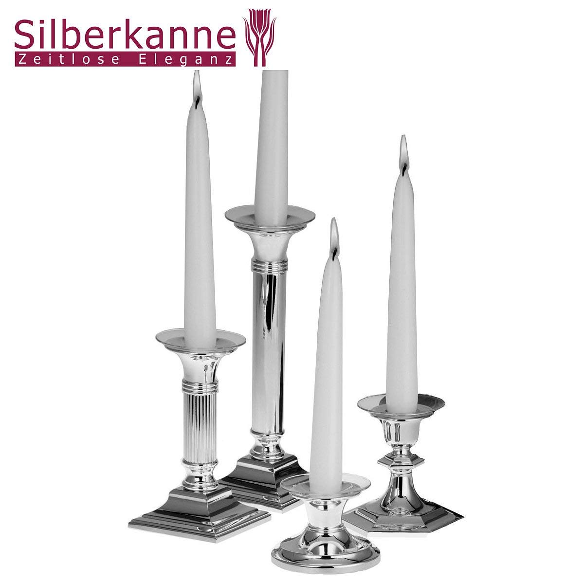 Kerzenleuchter Kerzenhalter Kerzenständer Stuttgart H 15cm Premium Silber Plated edel versilbert in Top Verarbeitung. Fertig zum verschenken mit schicker Geschenkverpackung