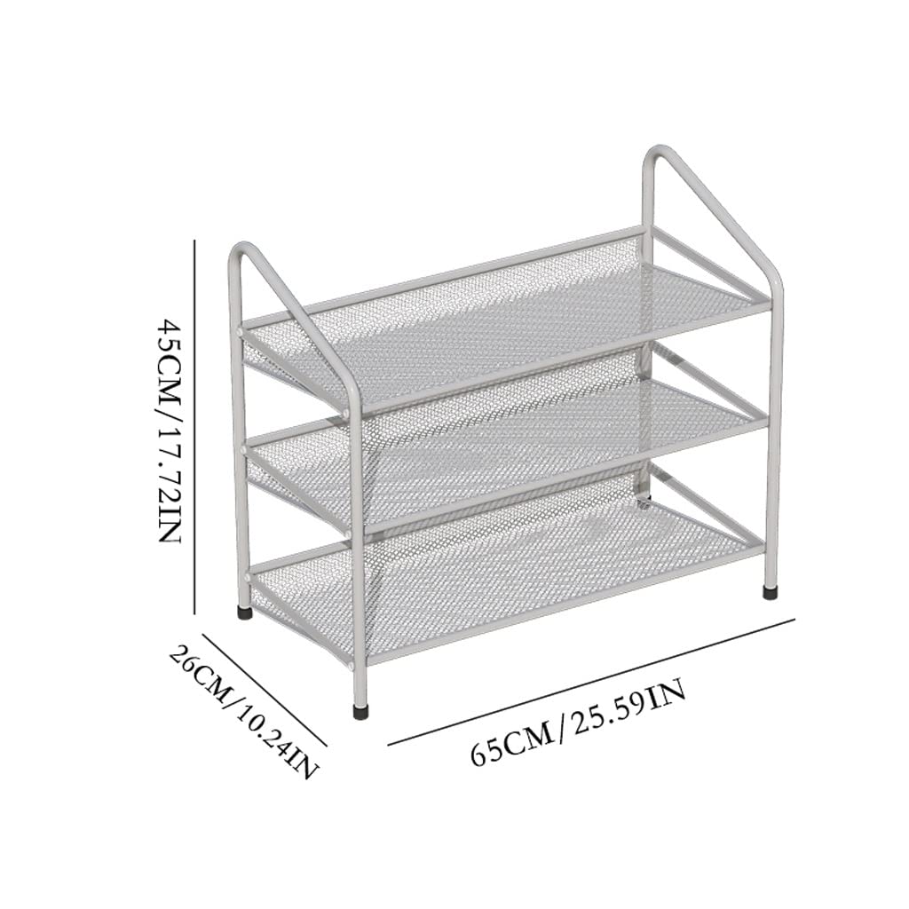CUNTO Zapatero Independiente Organizador de zapateros de 3 Niveles / 4 Niveles, Almacenamiento de Zapatos apilable de Metal Estante para Zapatos con Rejilla de Alambre Apto para Armario de Entrada