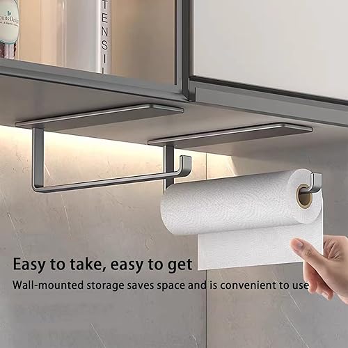 Miniatura 2 de Soporte para toallas de papel de montaje en pared soporte para toallas de papel para debajo del gabinete soporte autoadhesivo para toallas de papel