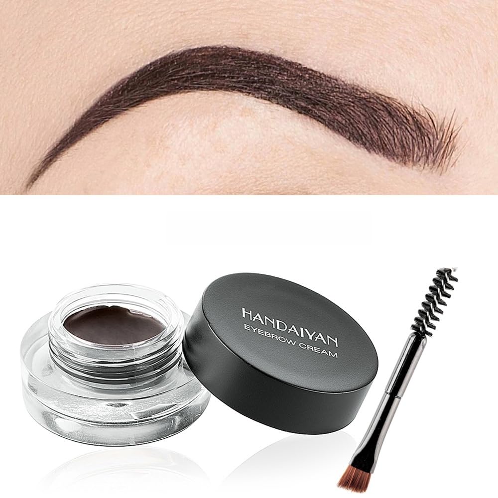 MAEPEOR 12 Colors Eyebrow Pomade Full-pigmented Long Lasting Waterproof Eyebrow Cream Gel Filling & Shaping Tinted Eyebrows Enhancers with Brush for