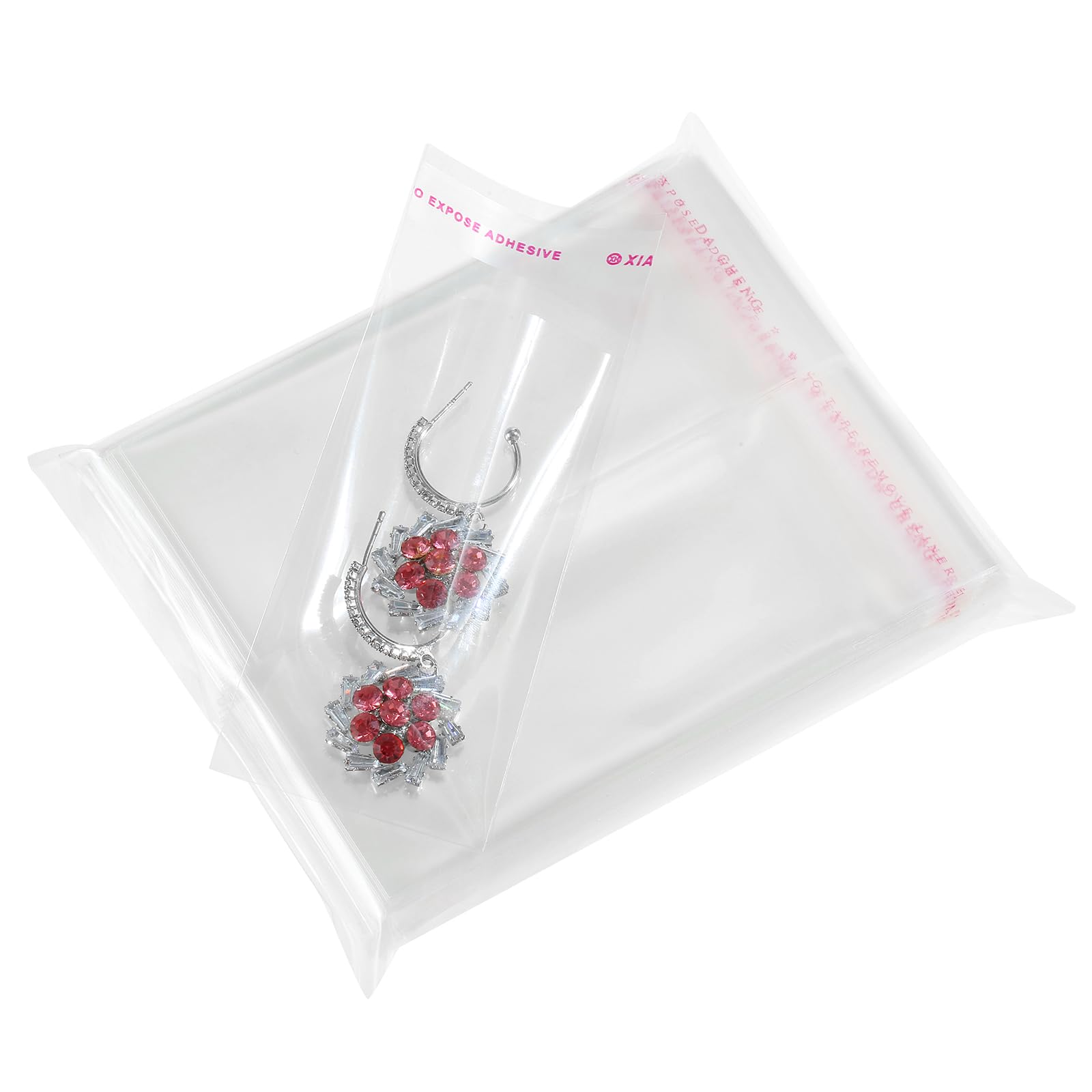 DOCATATION 400 Stück wiederverschließbare Zellophantüten, 5,1 x 10,2 cm, transparente Keksbeutel, Verpackung, Kekse, Gastgeschenke, Produkte für Geschenkverpackungen, Zellophantüten