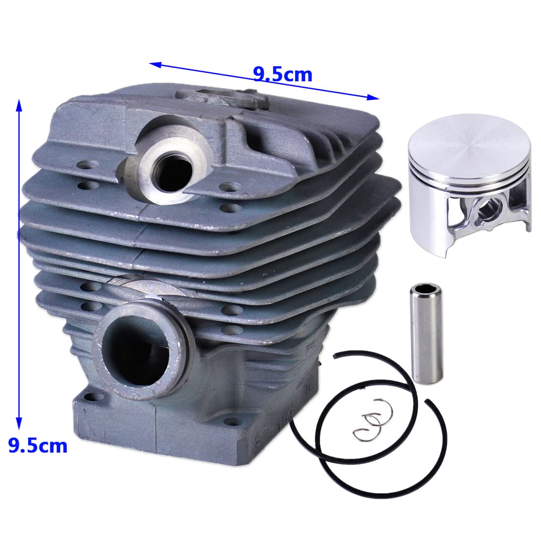 Kit Pistone E Cilindro Alesaggio 56mm Per Motosega Stihl MS660 066 - Con Cuscinetto E Anelli - Haishine