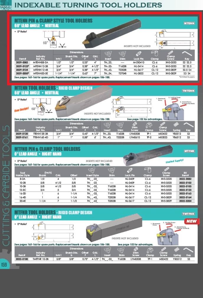 HHIP 2029-0205 Style MTENN 20-5E Turning Tool Holder