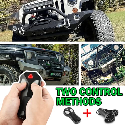 Winch eléctrico 13000lb 12V con control remoto inalámbrico miniatura 4