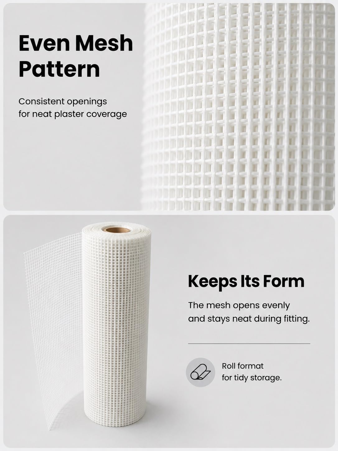 Rollo de malla de fibra de vidrio para enlucido, red de refuerzo de pared, tela de malla para reparación de grietas, techo, paneles de yeso y trabajos de construcción, resistente a los alcalinos, alta