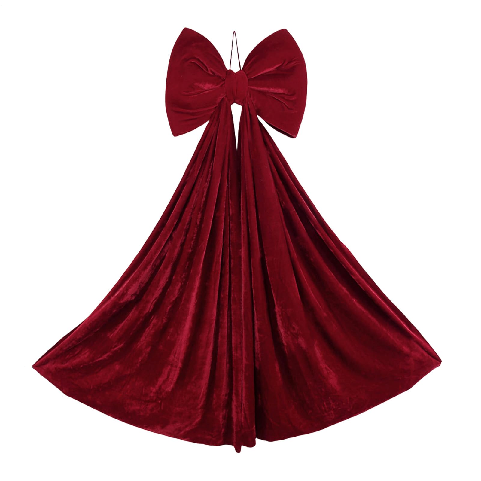 Lazos de Navidad rojos grandes de terciopelo que no pierden su forma