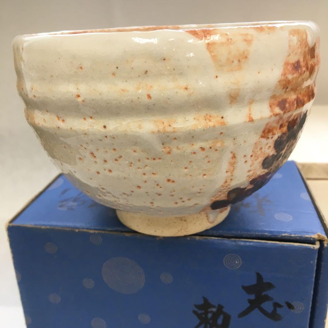 茶道具 茶碗 志野  勅題 森 拝土窯 作 水野古麦 共箱　NAB4 茶道具 茶碗 志野 勅題 森 拝土窯 作 水野古麦 共箱 NAB4 Amazon.co.
