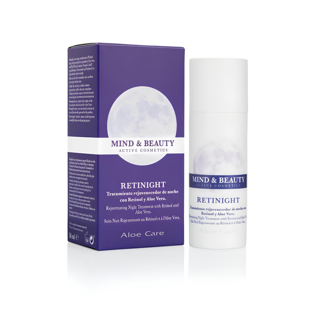 Mind & Beauty Retinight Crema Hidratante Facial con Retinol, Niacinamida y Aloe Vera. Crema de Noche Reafirmante y Antiedad para Cara. Para Pieles Maduras y Secas. 50 ml