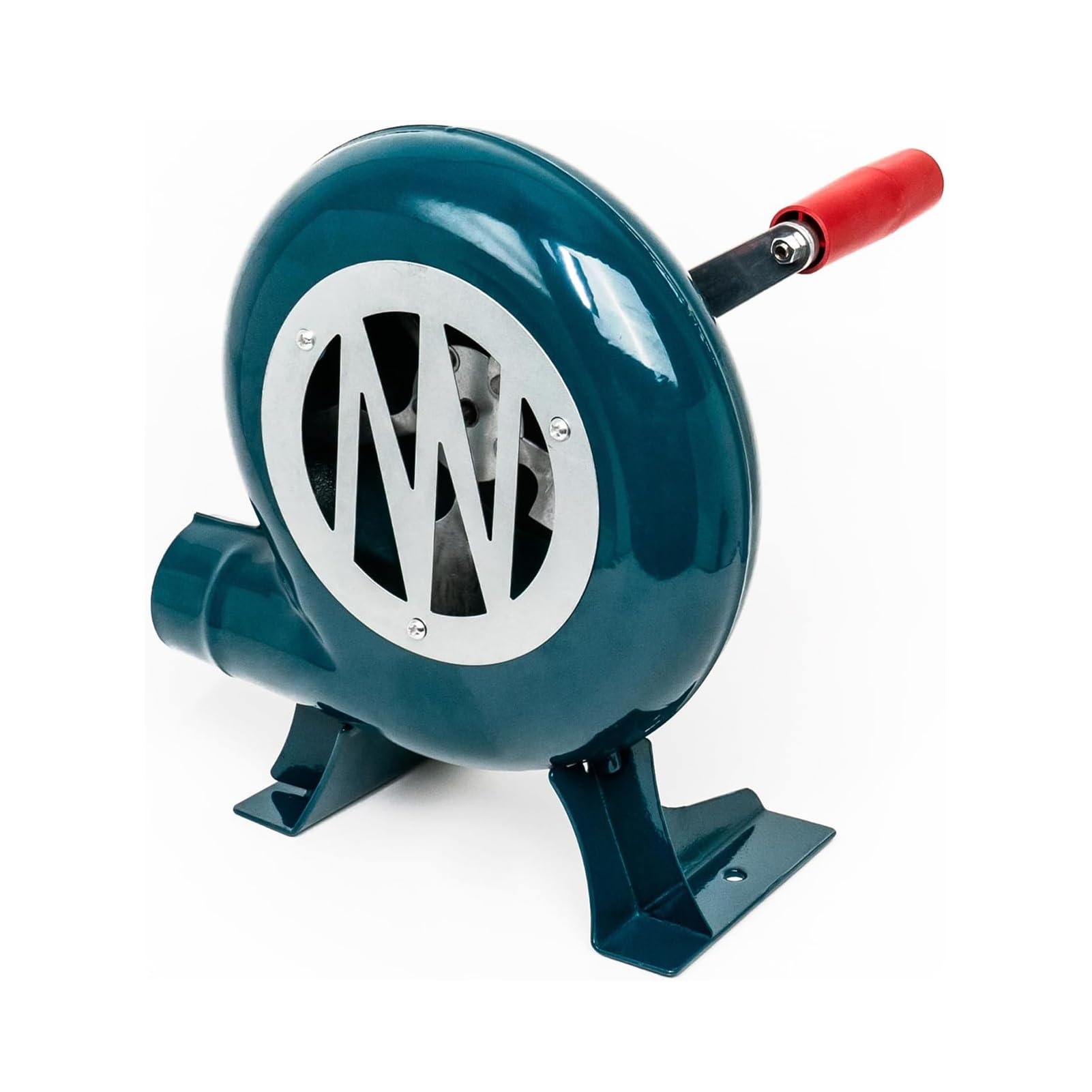 Ręczna dmuchawa do grilla - ręczny wentylator Iron Gear do popcornu, dmuchawa ręczna z korbą, na kemping, wędrówki, kuchnię (350 W)