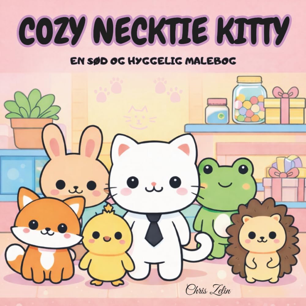Cozy Necktie Kitty: En sød og hyggelig malebog