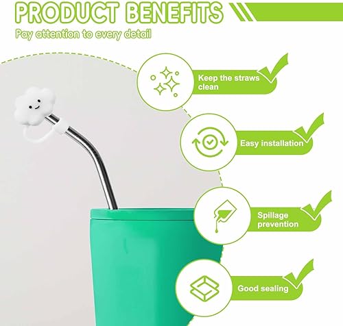 Miniatura 2 de 6 fundas de popote para Stanley Cup, compatibles con vasos Stanley de 30 y 40 onzas, a prueba de polvo, tapas de pajilla, protectores de pajilla,
