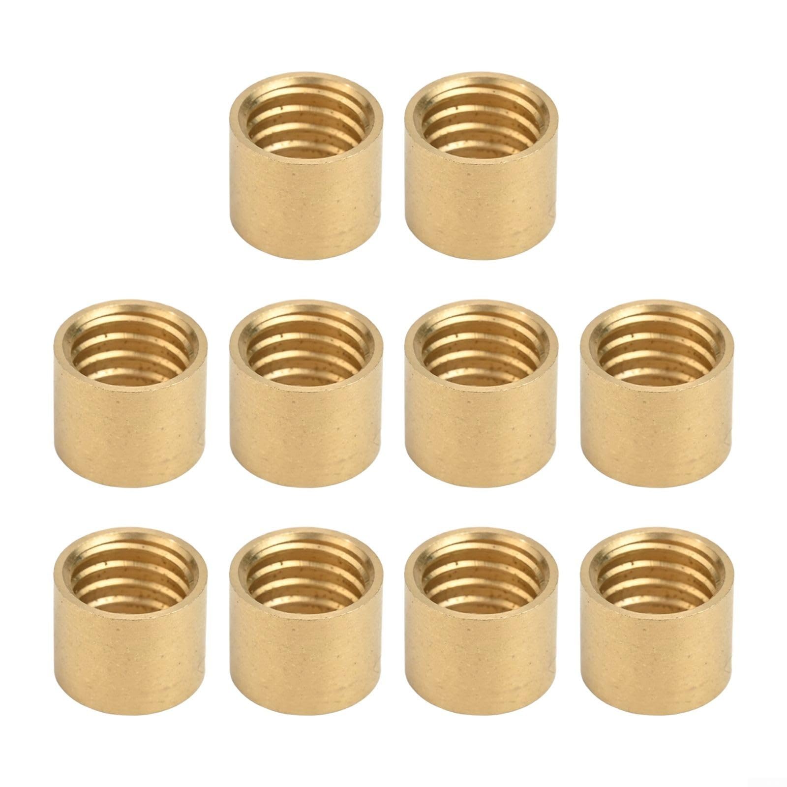 10pcs Billiards Cue Maintenance Accessories Brass Ferrules for Cue Tips (silver 10.5mm)