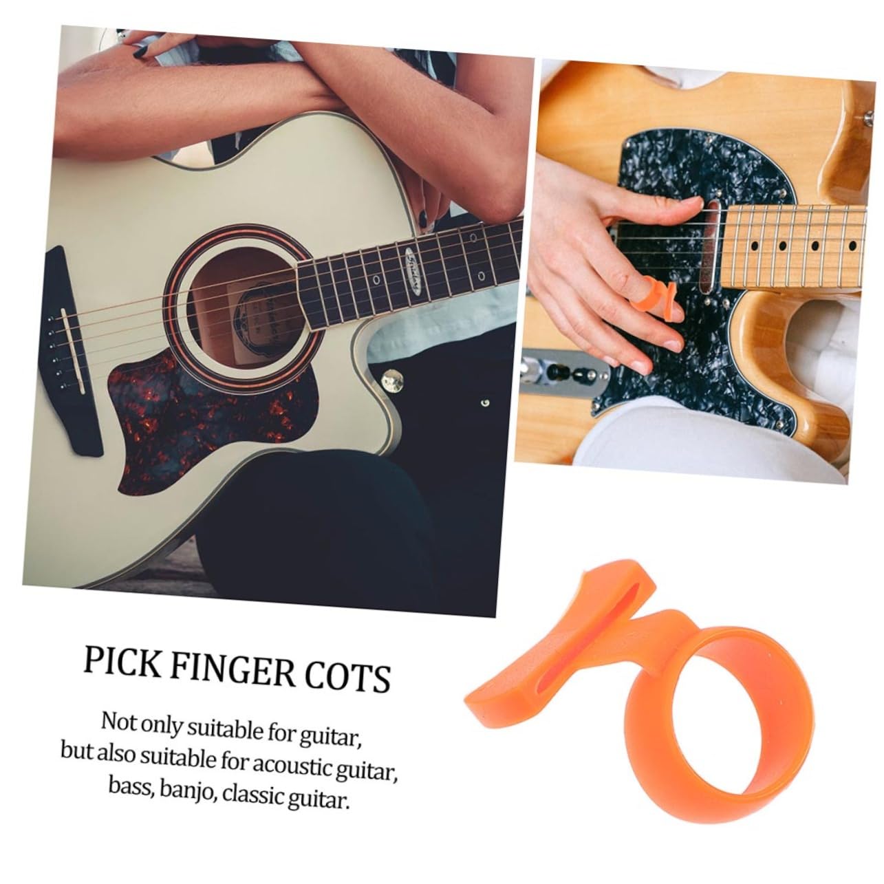 3 Sätze Gitarrenplektrenhalter Gitarrenabdeckung Gitarrenplektrenhalter Haltewerkzeug Instrumentenhalter Musikinstrumententeile 2 Stück * 3