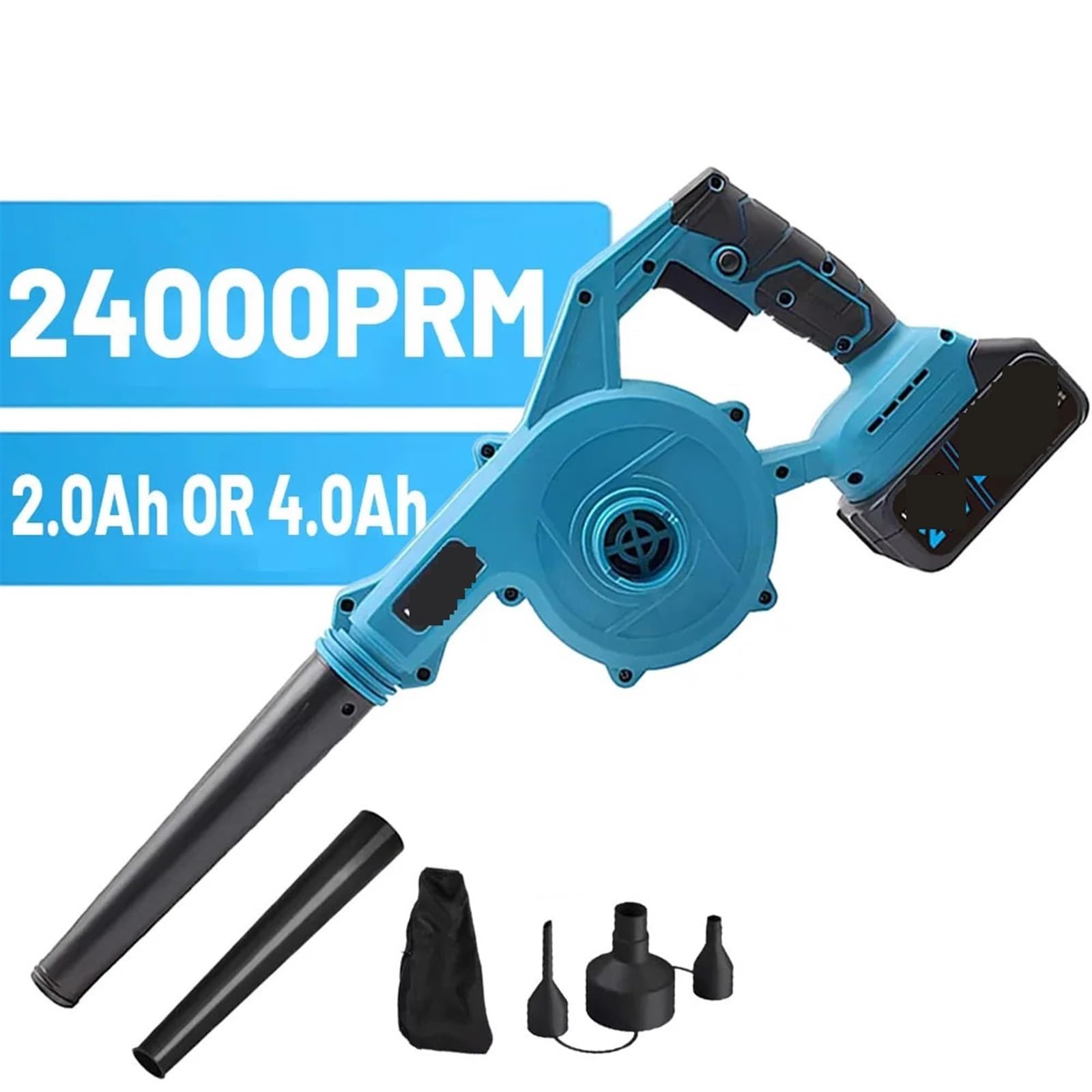Mini soplador portátil, 24 000 RPM, ahorrador de Tiempo, eficiente, fácil de Instalar, soplador de Hojas eléctrico montado en el Mango