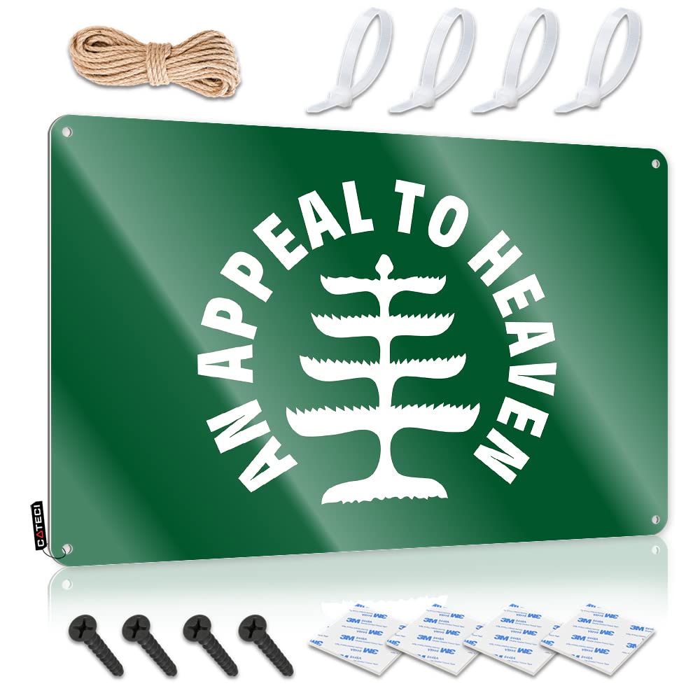Metal Home Sign An Appeal To Heaven Tin Sign Cool Signs For Bedroom Man Cave Decorations(20X30CM)