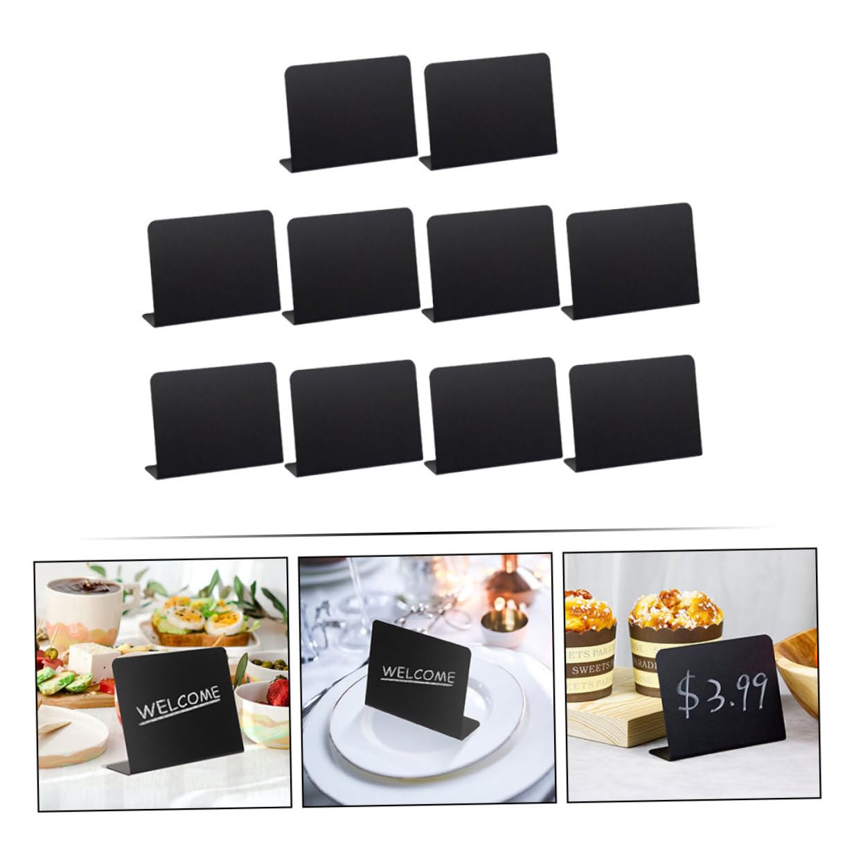 Tofficu 50stücke Mini Kreidetafeln Multifunktionale Schilder Für Preise Und Nachrichten Für Buffets Hochzeiten Und Büroorganisation
