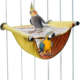 Winter Warm Bird Nest House, Hanging Hammock Snuggle Hut Parrot House Tent Hammock Bird Cage, Plush Fluffy Birds Hut Hideaway for Parakeet Budgies Cockatiels Lovebird