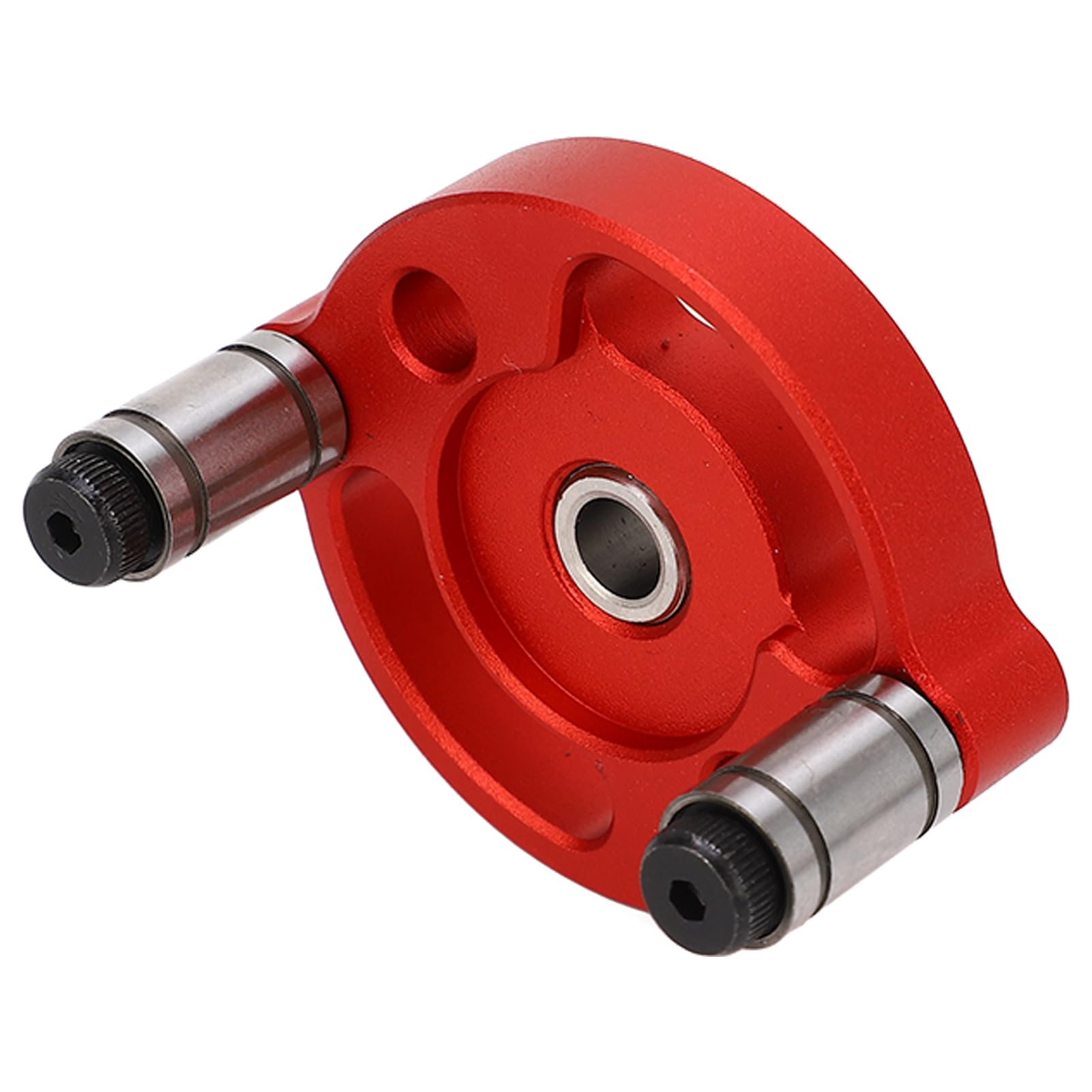 Self Centering Doweling Jig, Hole Punch Locator, Round Hole Punch Locator Set Self Adaptive Centering Woodworking Guide Puncher with Drill Bushings (Red)
