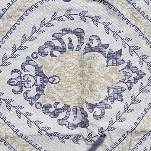 Image of Pure Source India Pure Cotton Elegance Bedding Set, Dreamy Cotton Comfort Double Bed Sheet with Pillow Covers (Jaipuri Olive Blue)