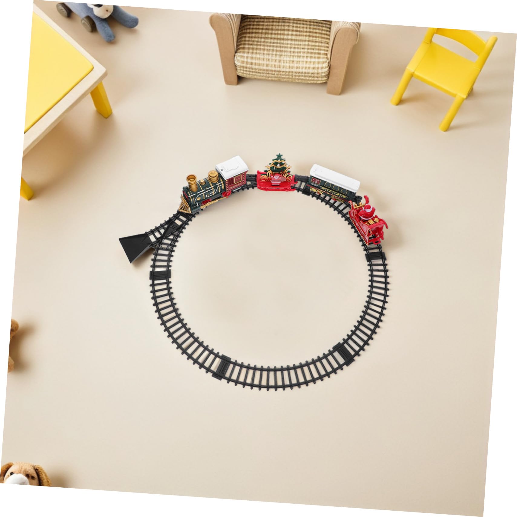 Milisten Trenino Giocattolo Natalizio con Luci e Suoni Locomotiva D’epoca Elettrica di Treni per Ragazzo Ragazza Sotto Albero di Natale
