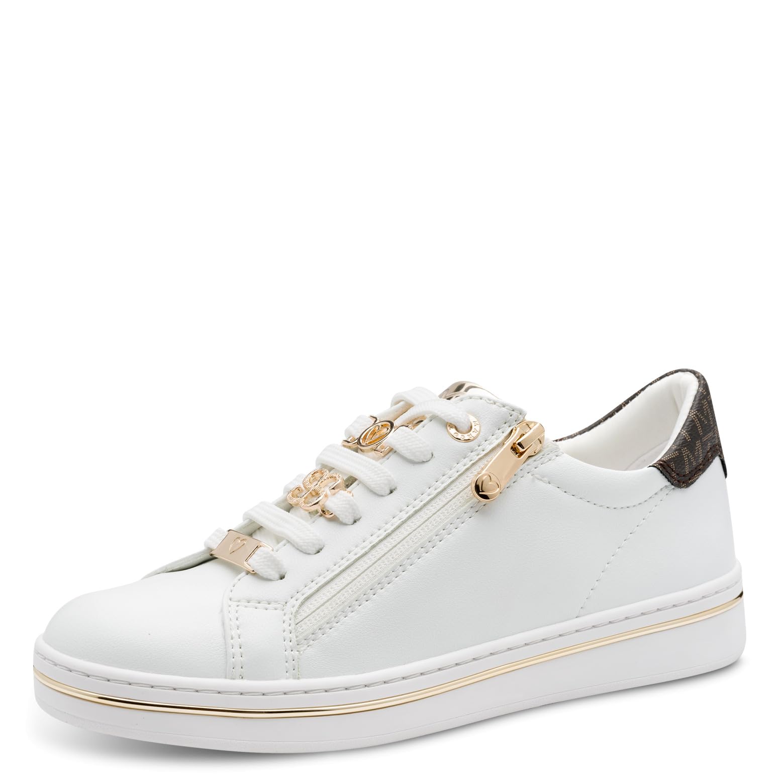 MARCO TOZZI Women's Sneaker Soft Feel Me Removable Footbed Soft Lining Modern, White (White Comb), 4.5 UK