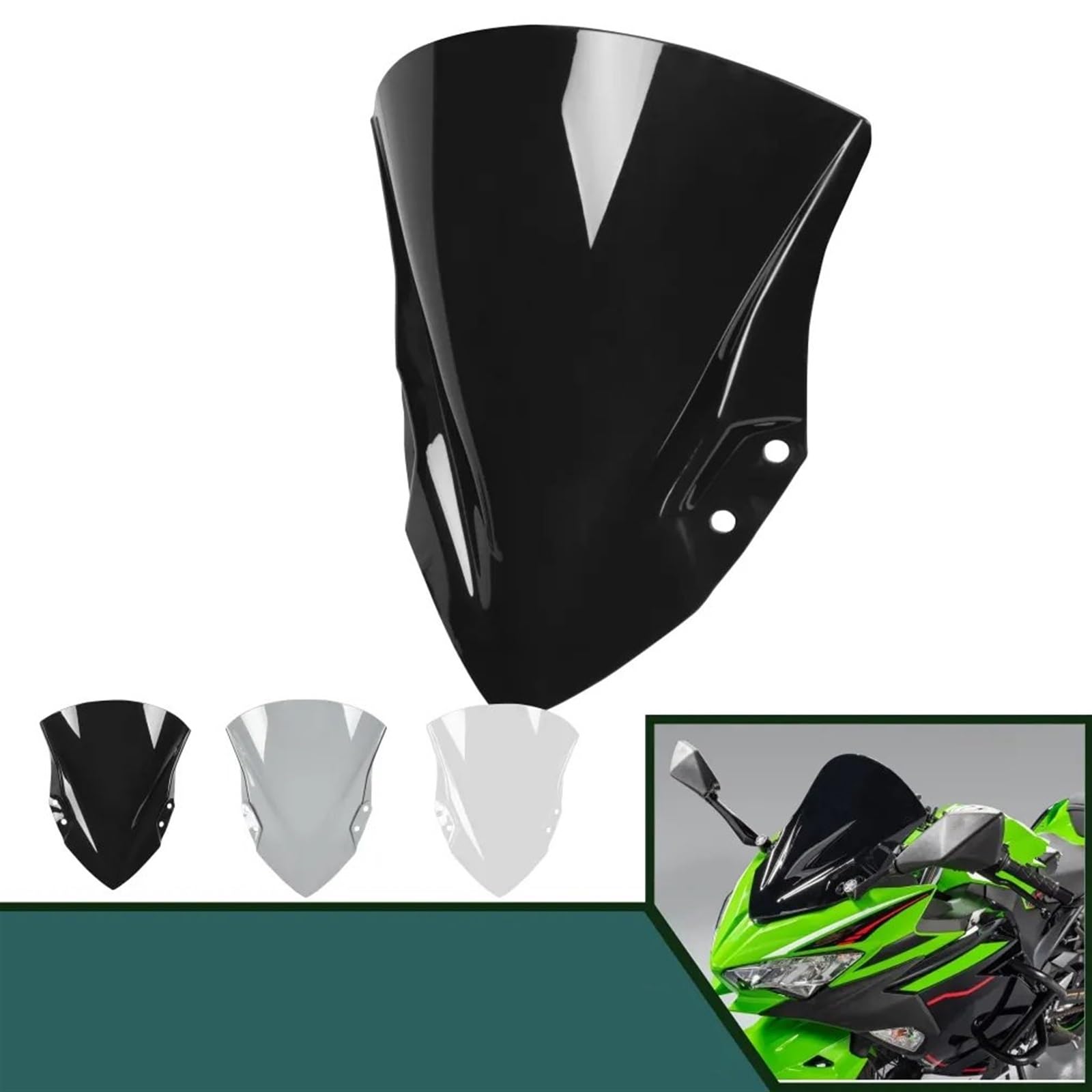 Amazon | ZHANQIS(売店)オートバイ風よけカワサキ用忍者400用忍者250用