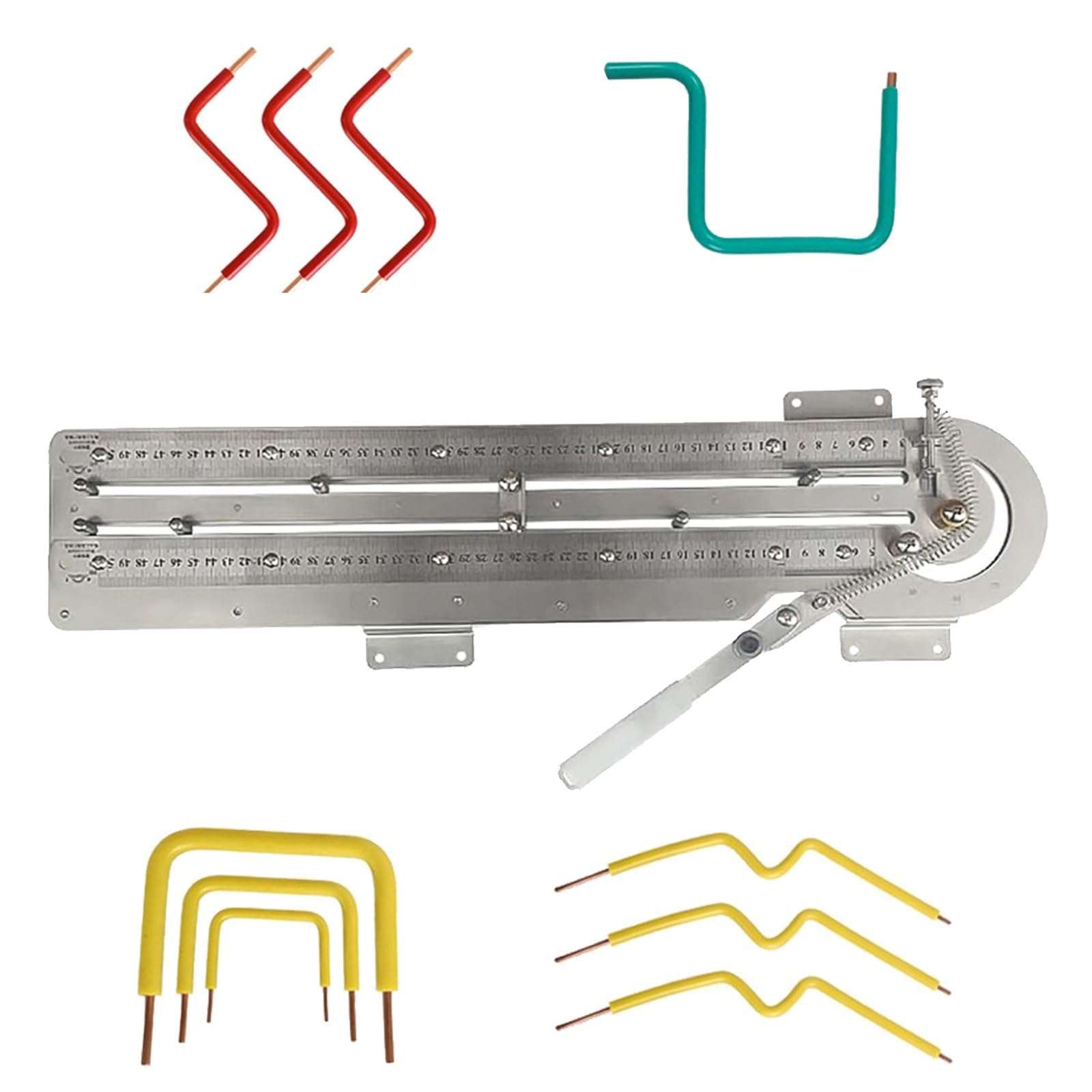 GYKOZY Wire Bender Manual Tool, Adjustable 30-120° Stainless Steel Jig for Bending 10-50 Square Wires, Versatile Metalworking Accessory