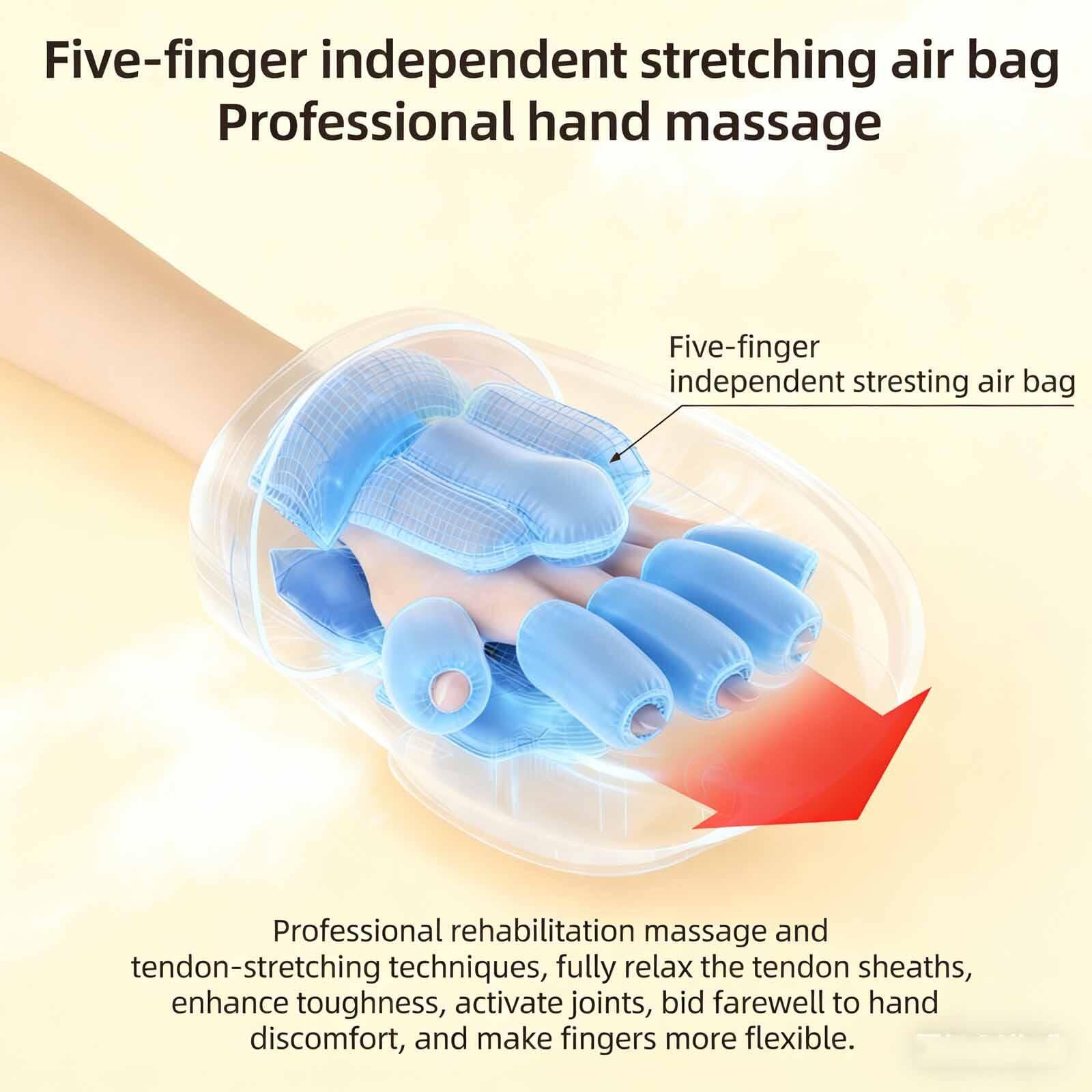 Massaggiatore Mani Hand Massager Elettrico Funzioni Riscaldamento Compressione Adatto Alleviare AffaticamentoRegalo