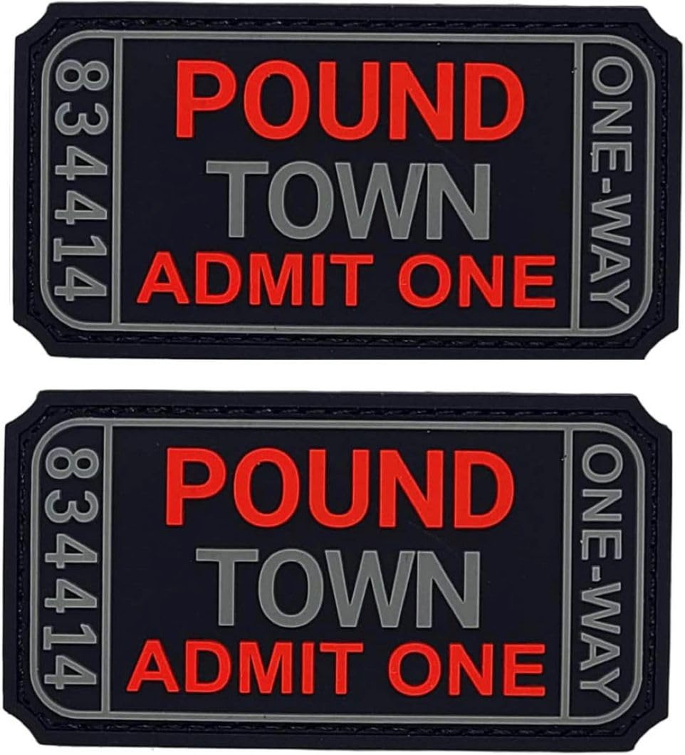 Amazon.com: Patch Force Ticket to Pound Town One Way Admit One 3D