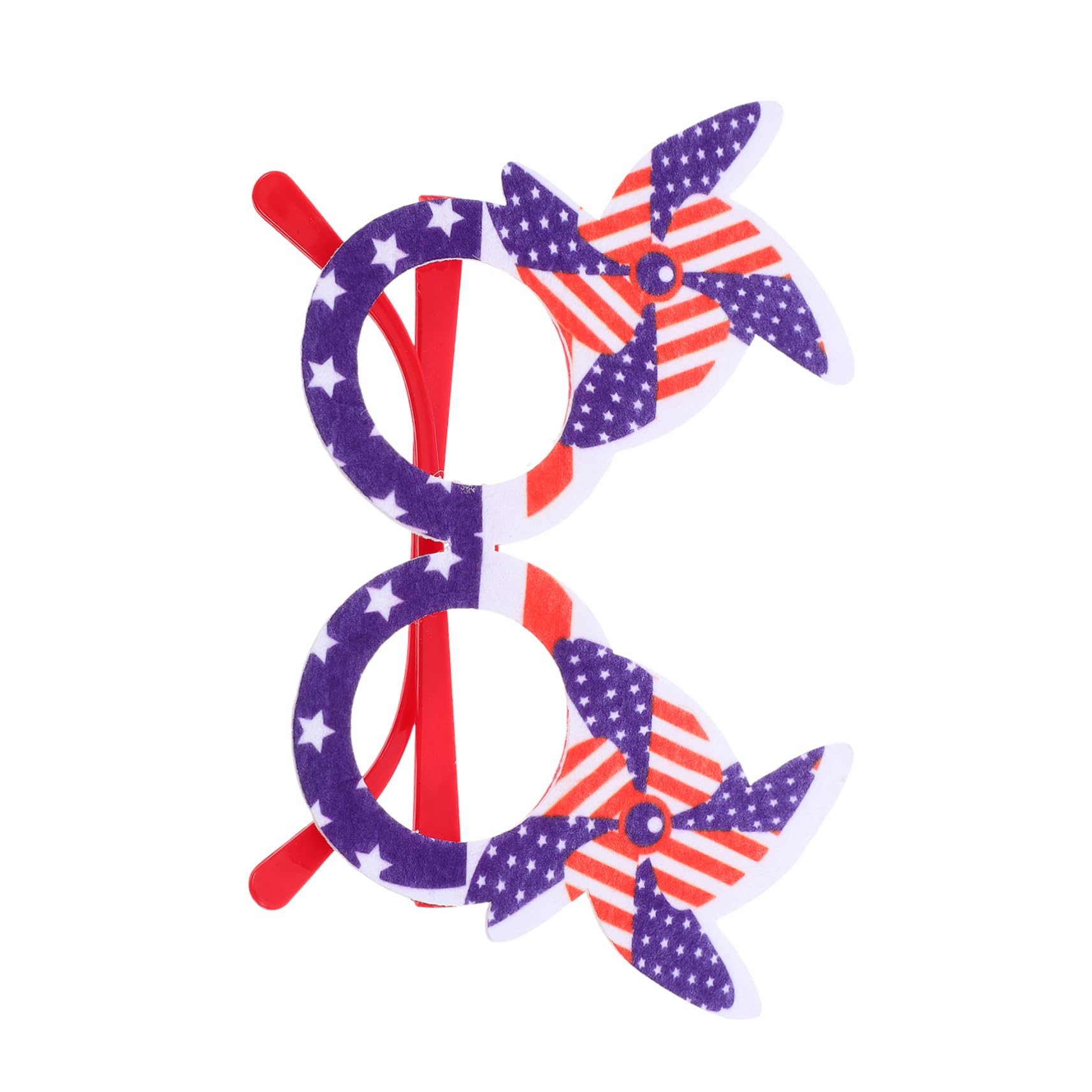 minkissy Patriotic Independence Day Glasses Decorative Party Eyewear Non-woven Plastic for 4th of July Festivity