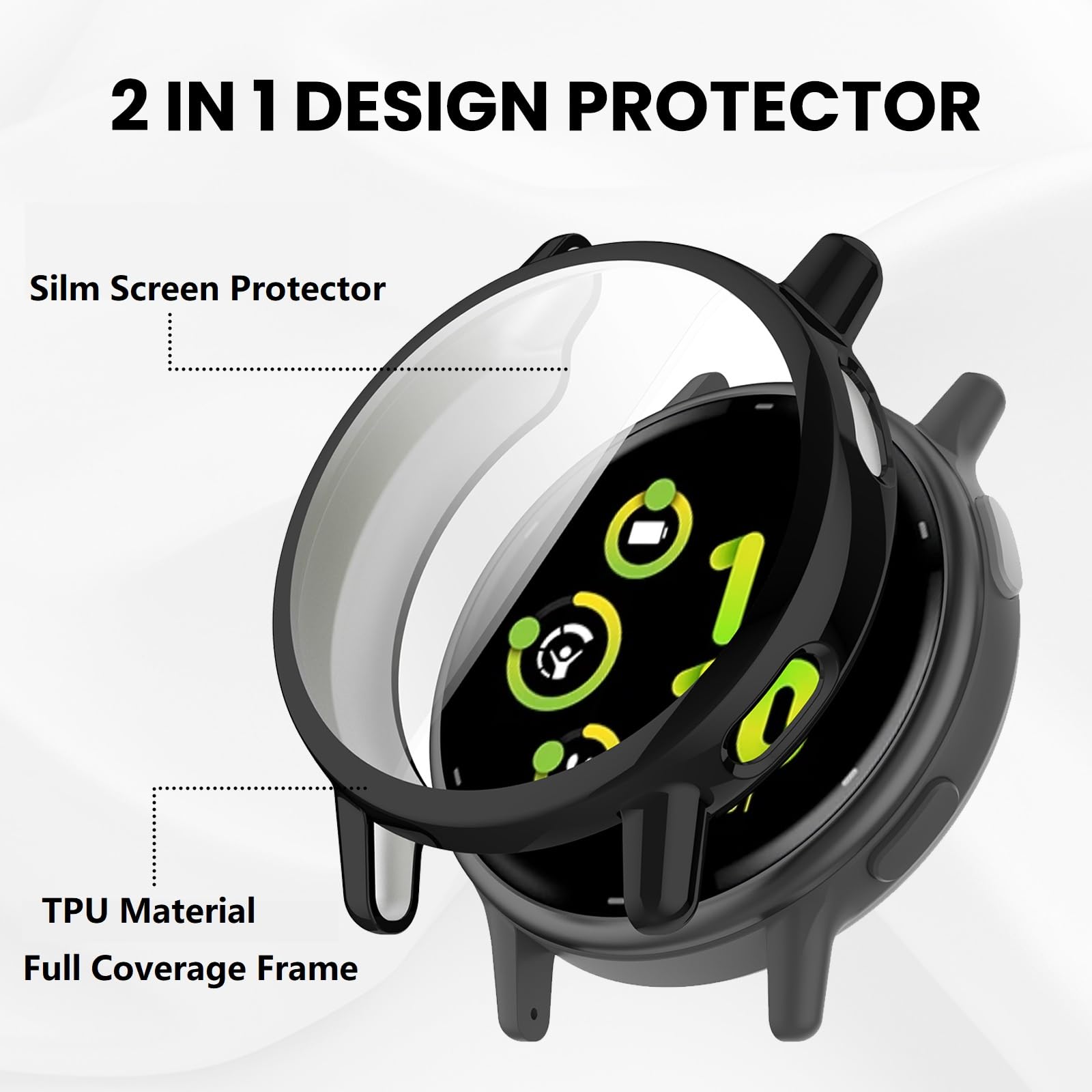 7Pack Screen Protector Case Compatible for Garmin Vivoactive 5 TPU Bumper Full Protective Shell Face Cover