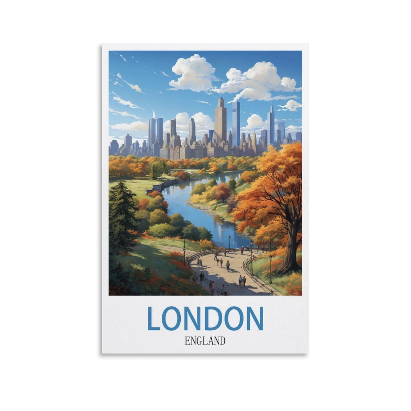 EZMLFA DIY Diamond Painting,London City 5D Diamond Art DIY Cross Stitch Crystal Rhinestone Embroidery Pictures Craft for Home Wall 30x40cm