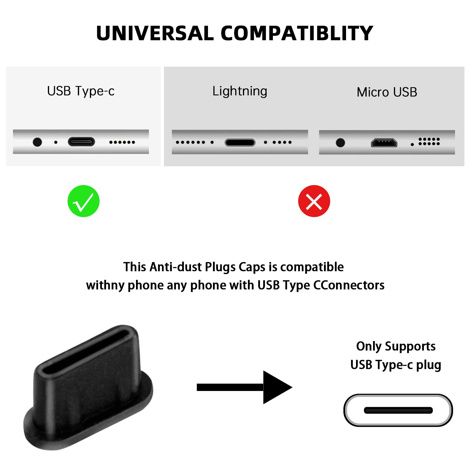 Accessoires informatiques: Lot de 10 bouchons de protection pour ports USB  type C - Astronomie Pierro-Astro