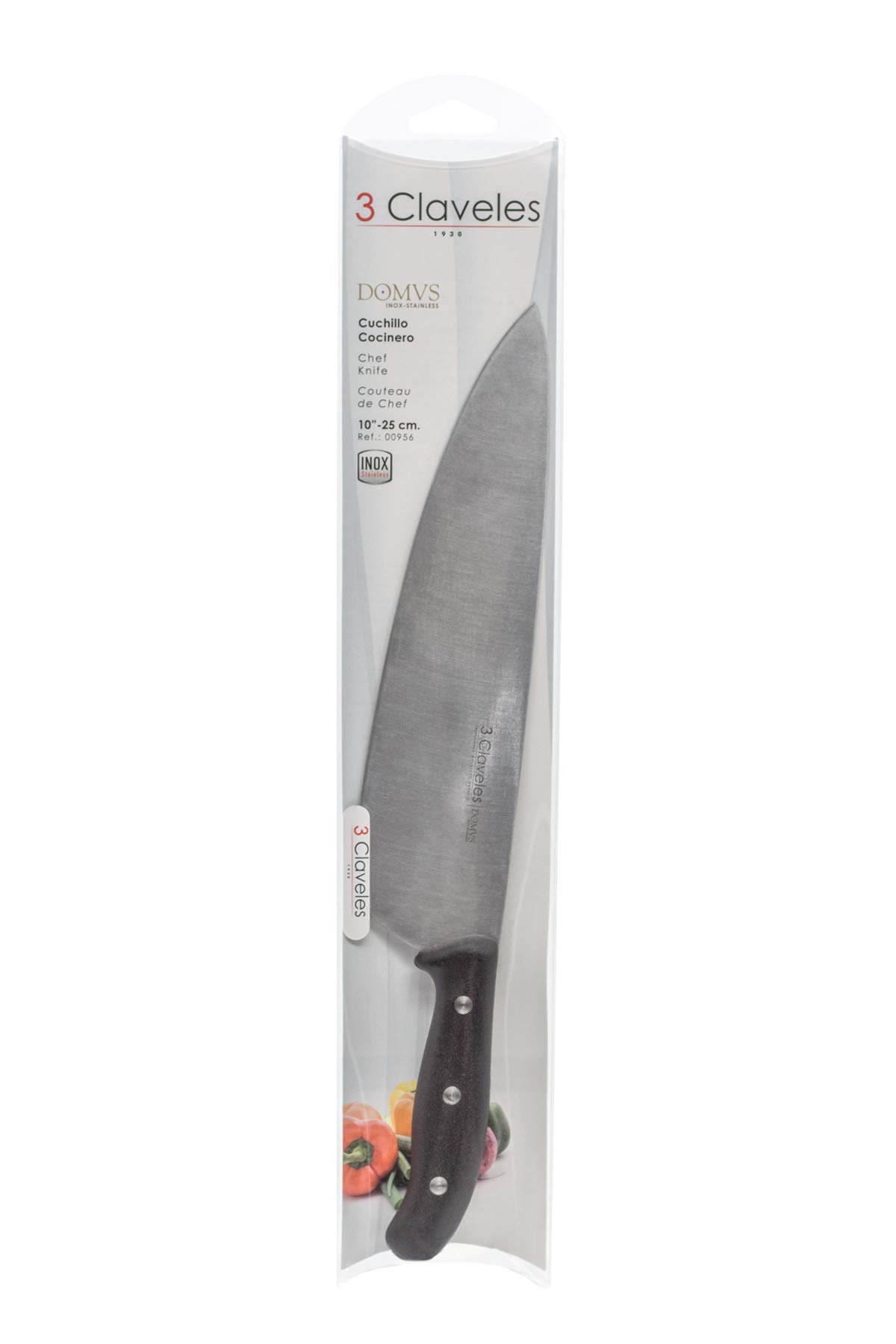 Cuchillo Tres Claveles Cocinero Evo 20 Cms 1357 Color Negro | Cuotas sin interés