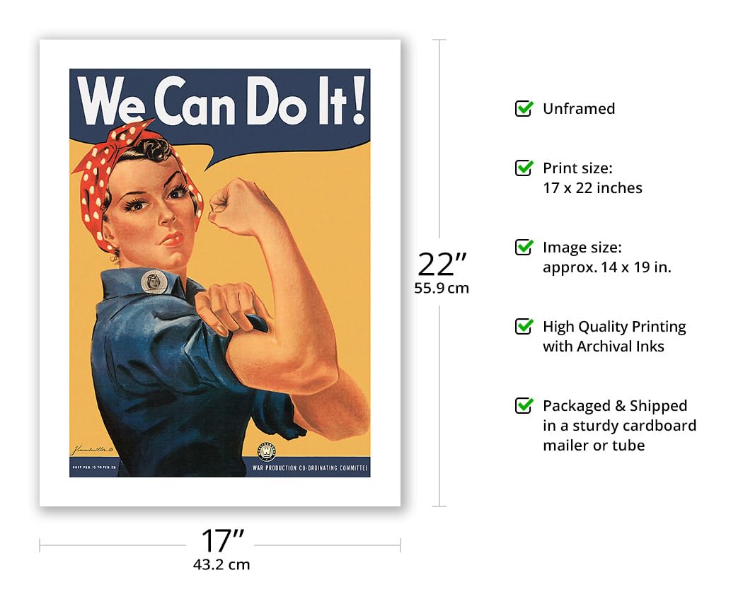 Amazon.com: We Can Do It - Rosie the Riveter - Vintage War Poster