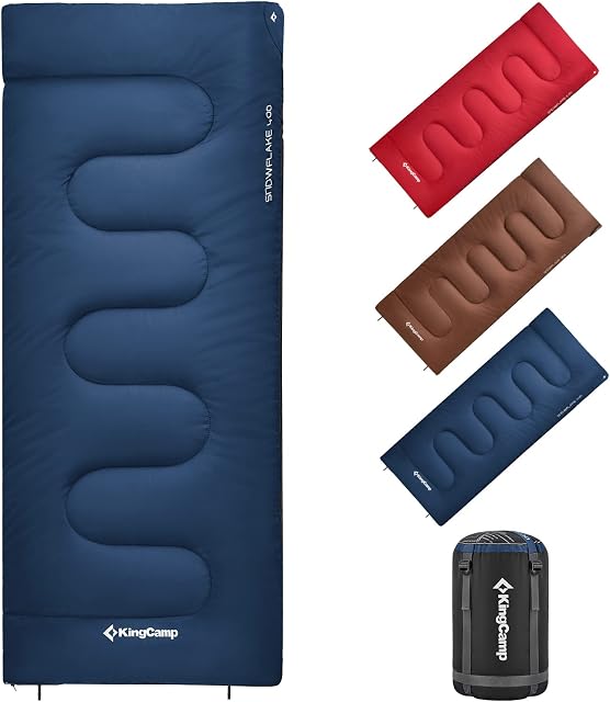 KingCamp Sleeping Bag 4 Season in Cotton Flannel Sleeping Bags for Adult Kids Lightweight Winter Warm Envelope Style for Hiking Backpacking Camping Traveling Indoor Outdoor