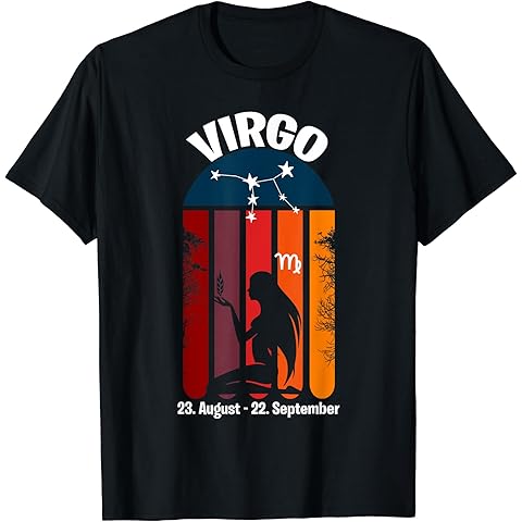 Virgo Zodiac Retro Sunset T-Shirt