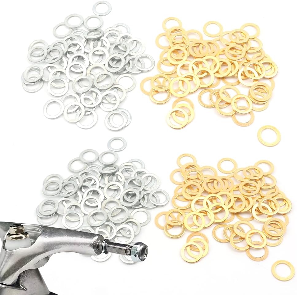 200 arandelas de velocidad para monopatín de 8 mm x 12 mm, anillos de arandelas para eje de camión para rendimiento de rodamientos de velocidad de patineta y longboard, plateado y dorado
