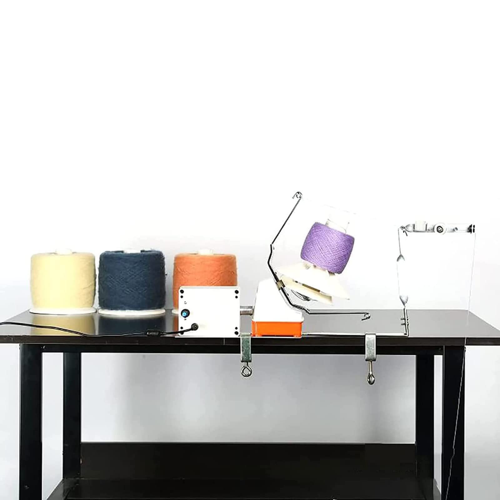 Bobinador Automático De Perilla De Hilo, Bobinador De Lana con Guía De Hilo, Bobinador De Perilla De Hilo De Nylon con Capacidad Máxima De Bobinado De 150g, Bajo Ruido, Velocidad Ajustable