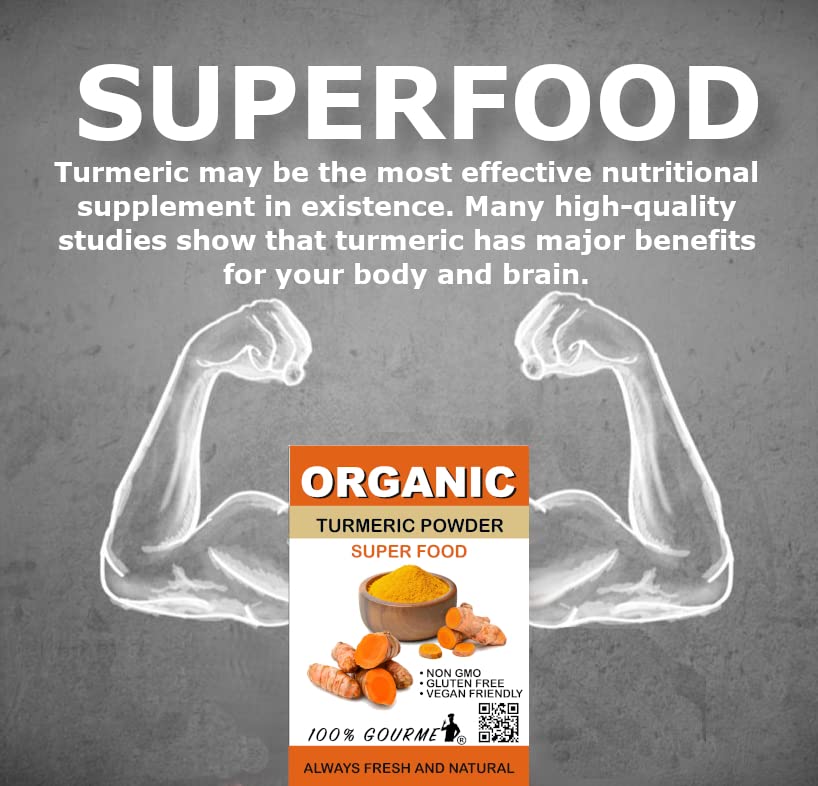 Miniatura 2 de Polvo de cúrcuma orgánica, curcumina natural  16 onzas, 1 libra