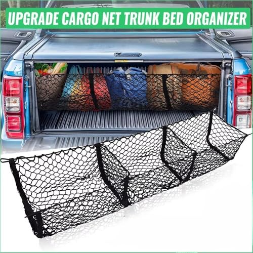 Filet de rangement pour coffre de camionnette élastique noir