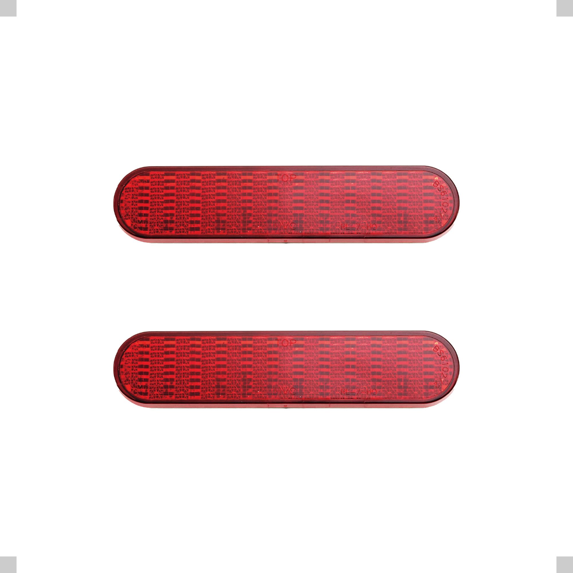 AUTOTECH Stick-on Wide-Angle Reflectors Adhesive Mount for Motorcycle, Bicycle, E-Bike (Wide-Angle - Red, 3.94 × 0.83 × 0.39 inch, 2Pcs)