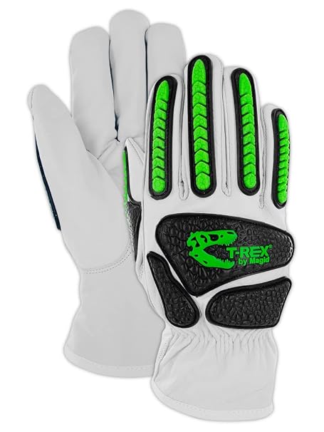 MAGID T-REX Cut Resistant Goatskin Leather Impact Driver Gloves, 1 Pair
