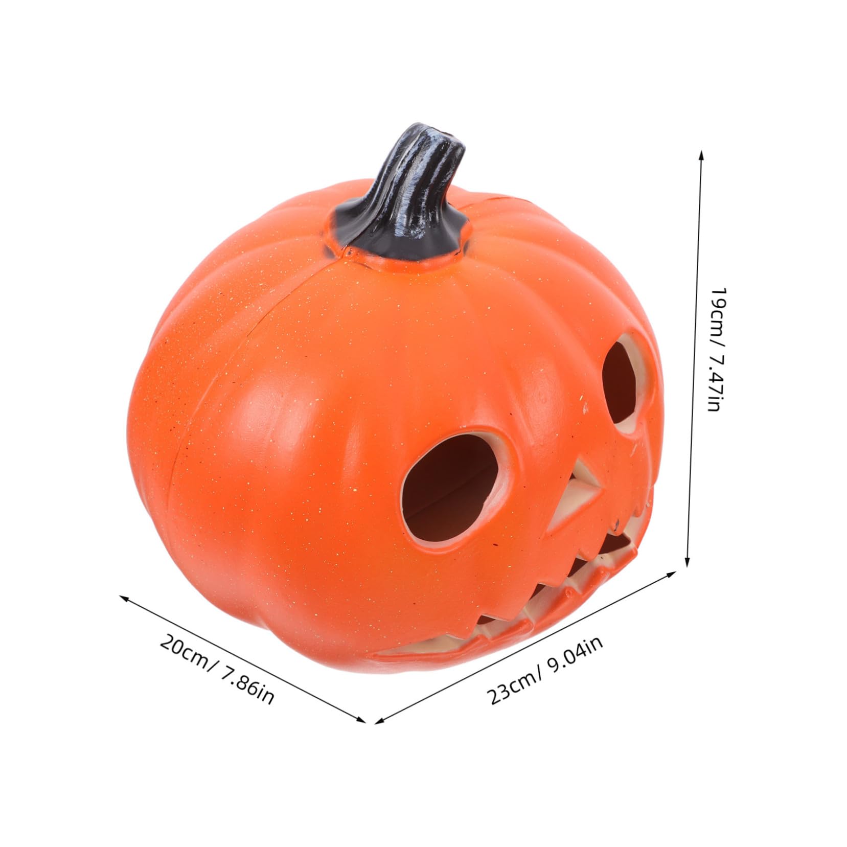 STOBAZA Halloween Pumpkin Lantern Hollow Design LED Light Up Decorative Sculpture for Indoor Outdoor Use Weather Resistant Halloween Decorations for Parties and Yards