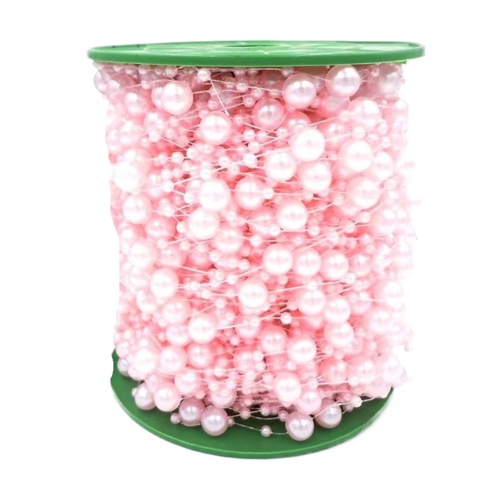 Zaopatrzenie imprez Układ sceny imprezowej, romantyczna dekoracja ślubna Sup 60m łańcuszek z koralików perła DIY Craft girlanda dostaw (czerwony)(Pink)