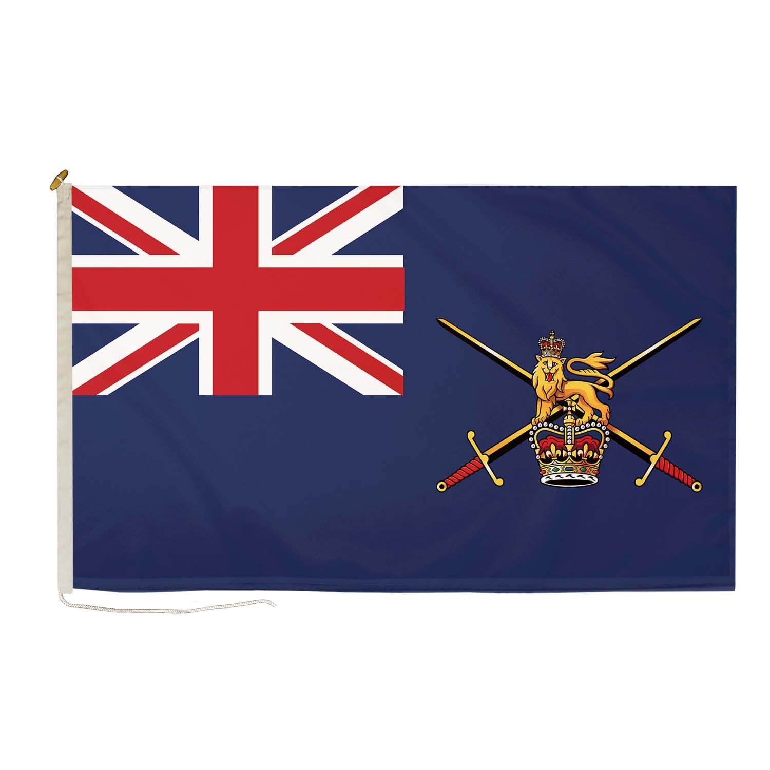 DuraFlag British Army Ensign Lion Small Courtesy Flag 20x12 Inch Premium Quality With Rope & Toggle Reinforced Stitching 50x30cm British Army Ensign Lion Emblem Flag Heavy Duty Polyester